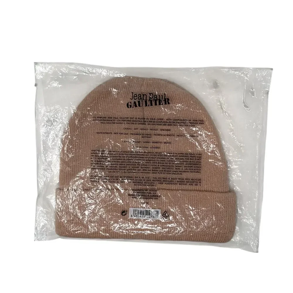 Jean Paul Gaultier Beanie - Peach Tan - Perfume Gift with Purchase Hat - Picture 4 of 6